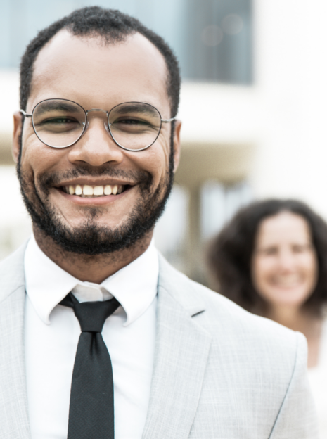 Smiling, confident leader who is successful in both personal and professional life